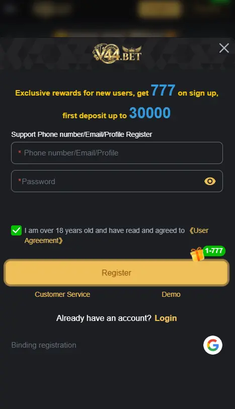 Download Apk V44 Bet game