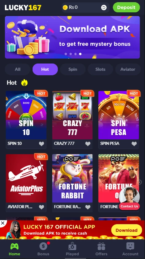 lucky167 Game Apk