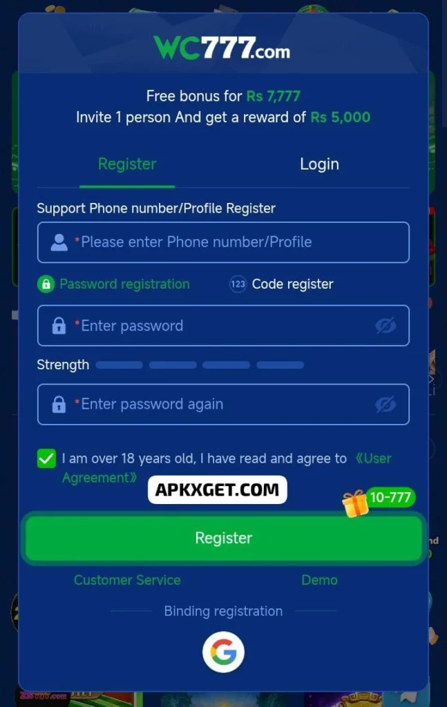 WC777 Game best gaming app