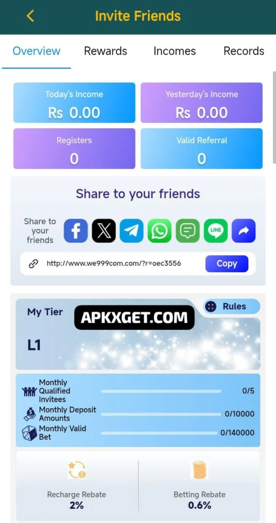 WE999 Game latest earning apk in 2026