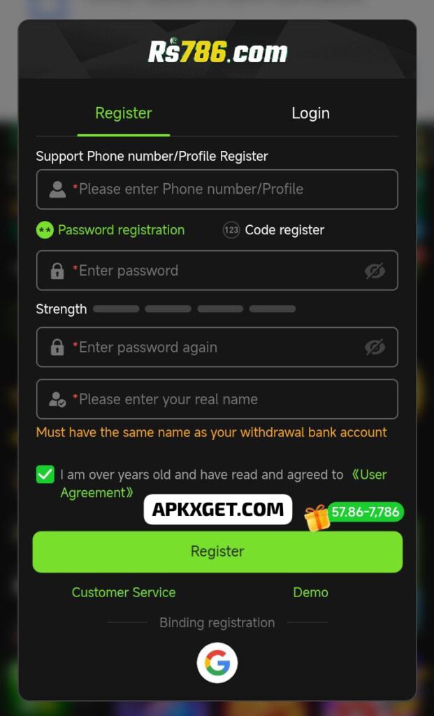 RS786 Game download game