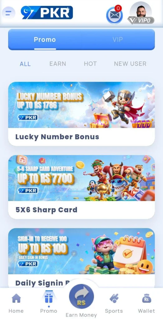 97PKR Game earning Apk