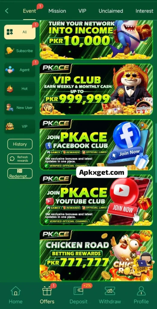 pkace game best earning apk