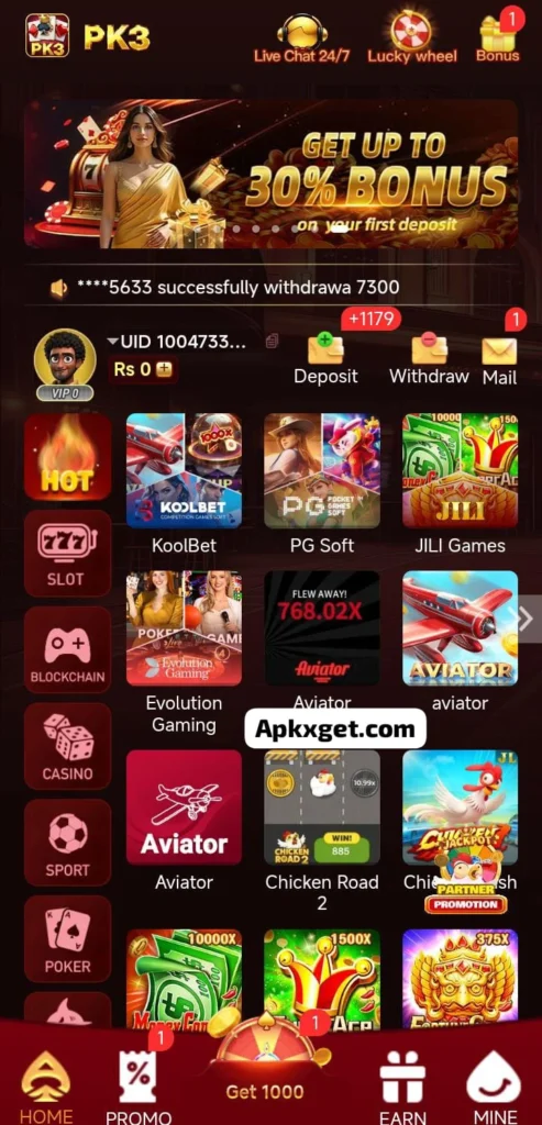 PK3 Game latest earning game
