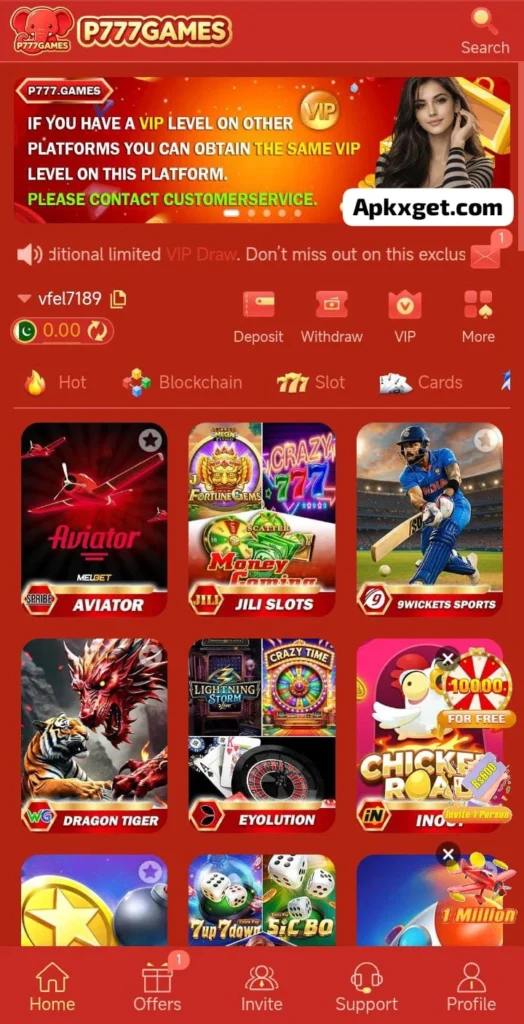 P777 download online app