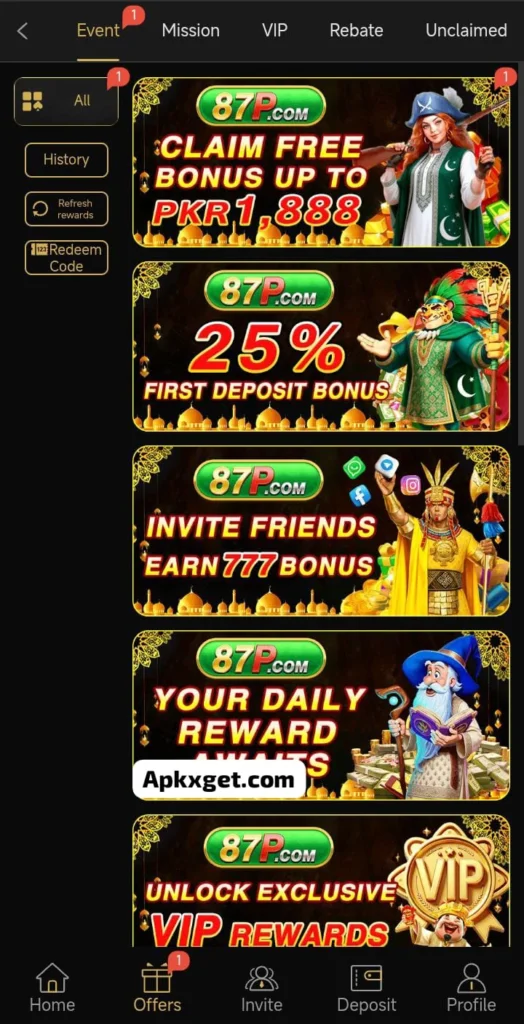 p87 latest earning app